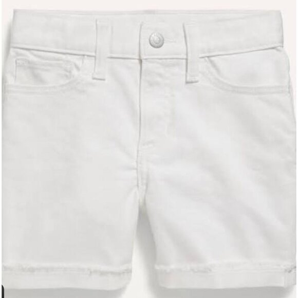 Big GIrl's Old Navy High-Waisted Roll-Cuffed Cut-Off Jean Shorts size 12 - Picture 1 of 8
